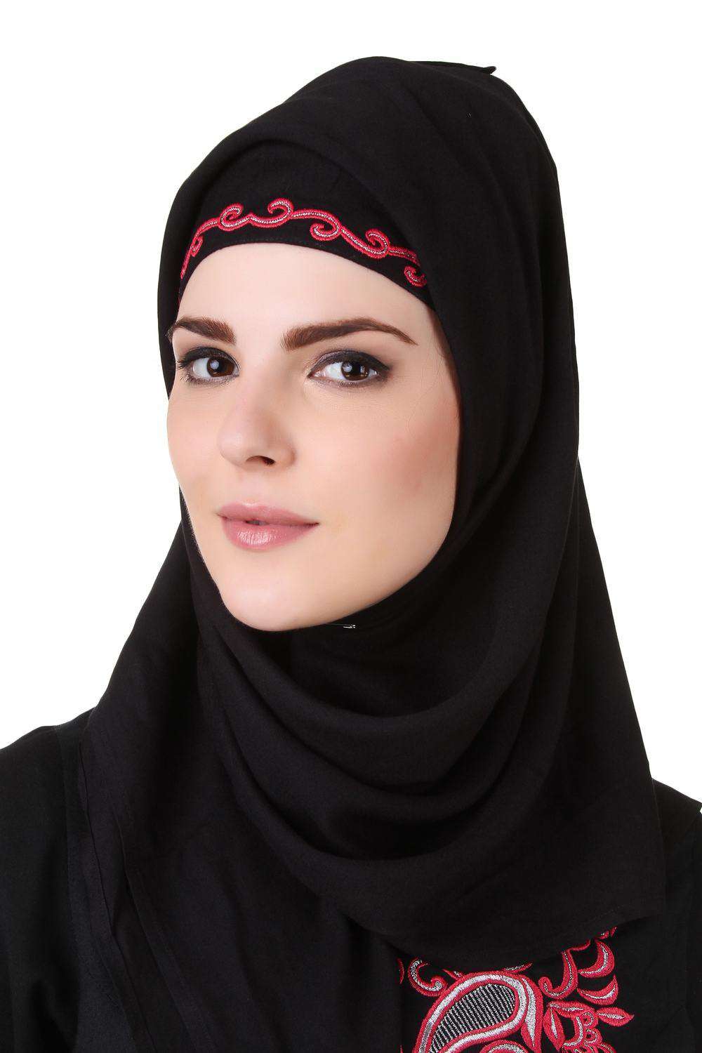 Subaha Black Rayon Hijab