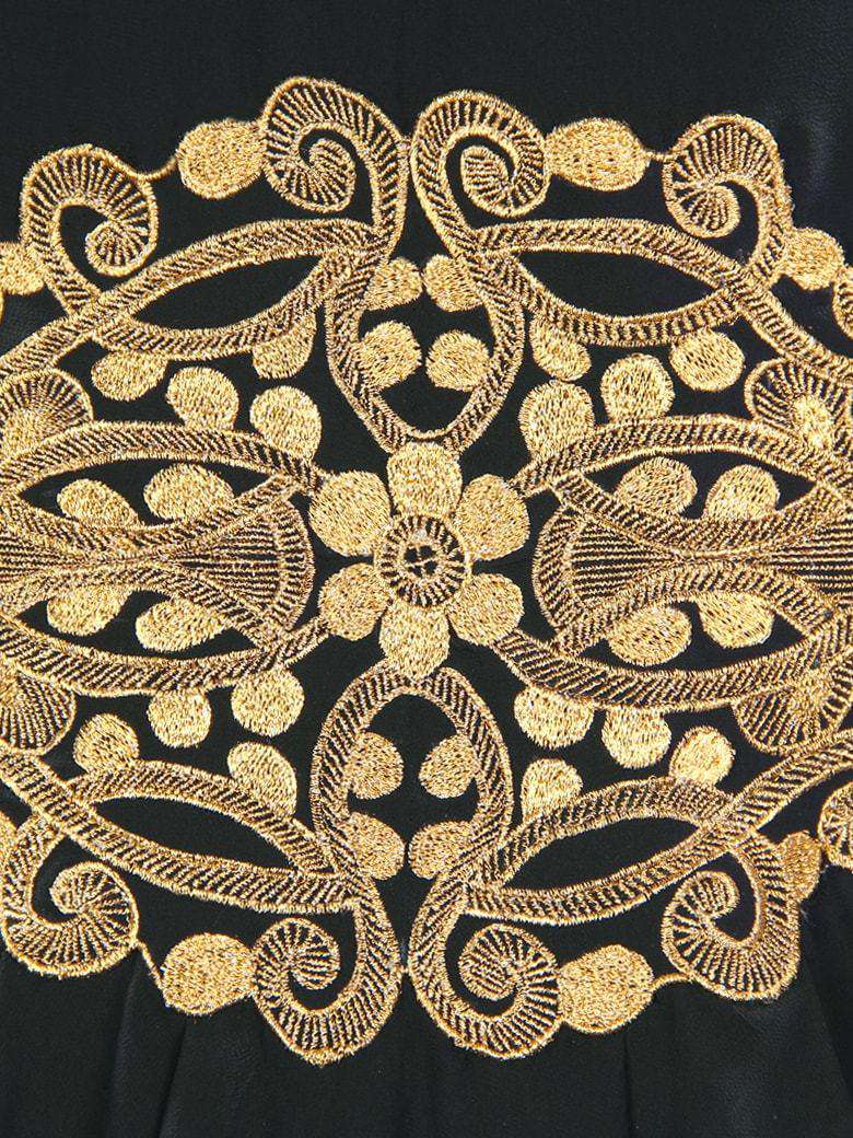 Amara Gold Embroidered Black Kaftan