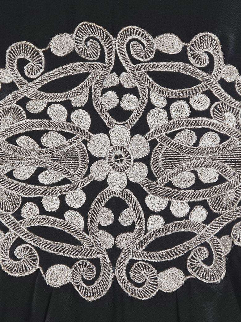 Amara Silver Embroidered Black Kaftan