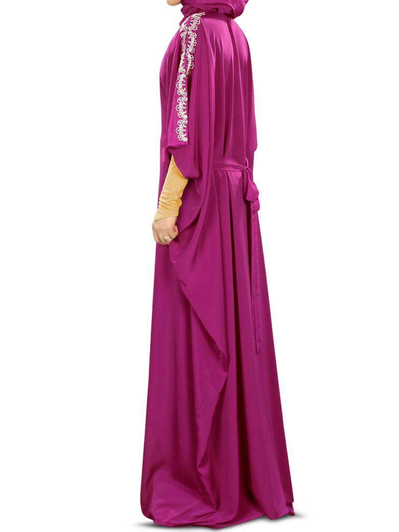 Sumanah Hand Embroidered Magenta Kaftan