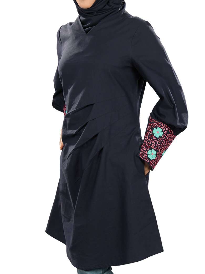 Najat Blue Cotton Tunic