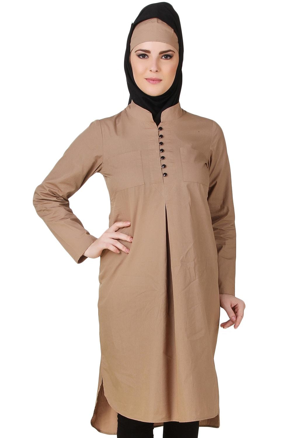 Afnan Cotton Khaki Tunic