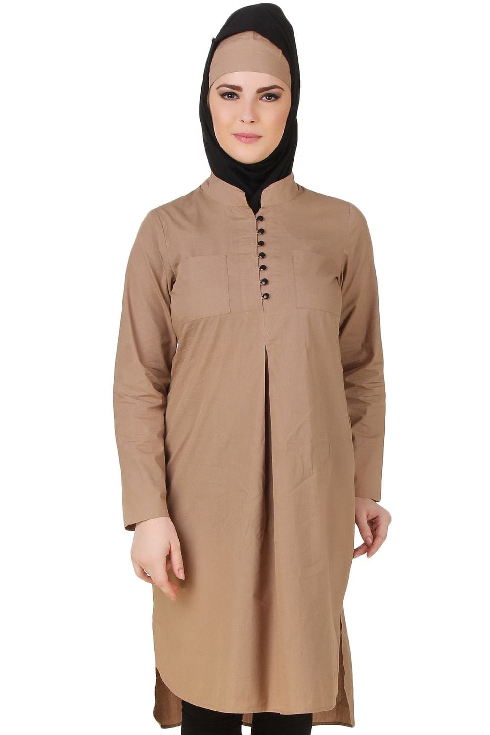 Afnan Cotton Khaki Tunic