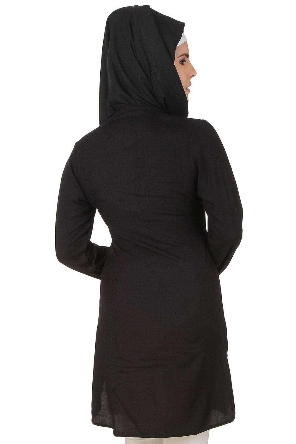 Fatinah Black Rayon Tunic