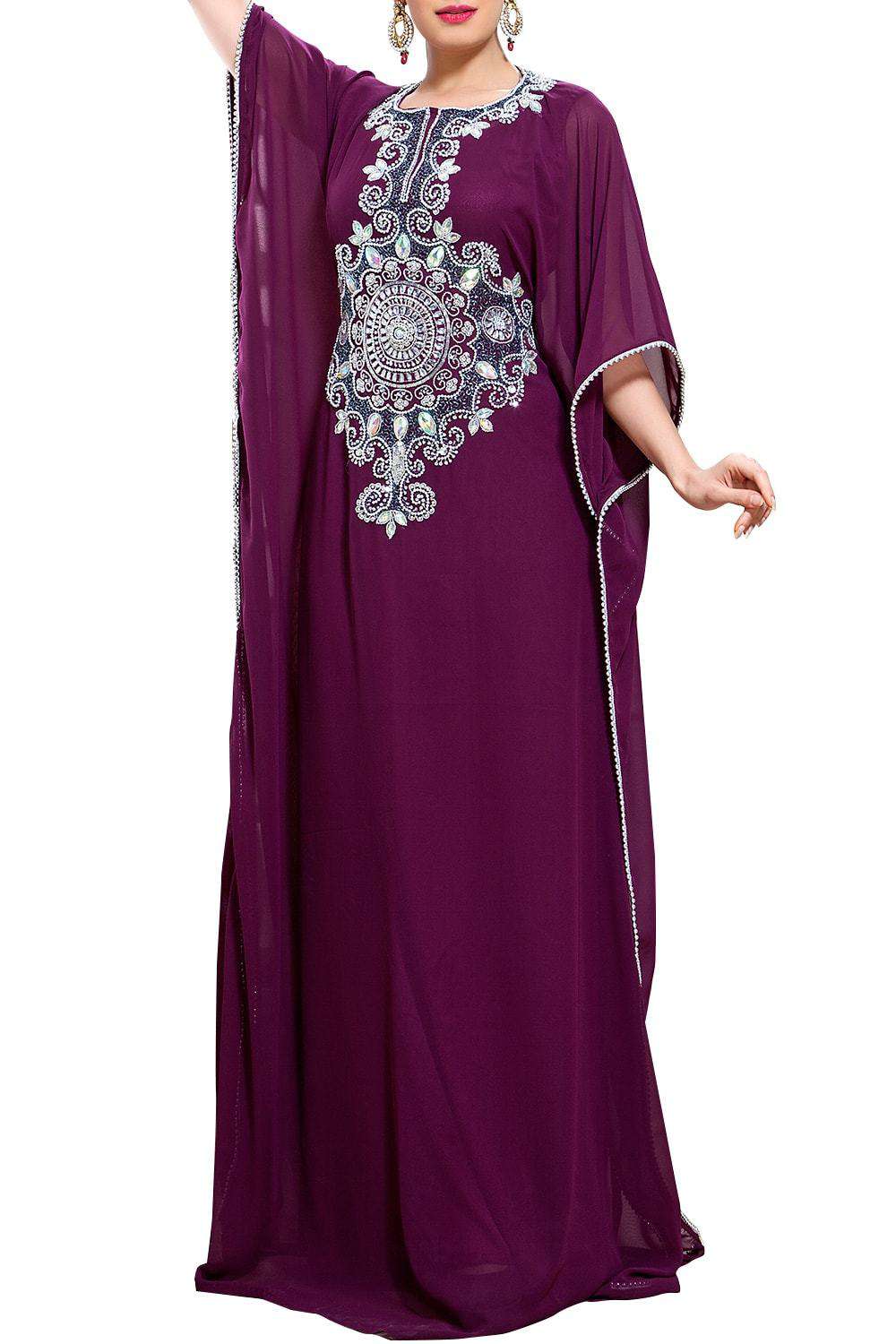 Tantalizing Purple partywear Farasha