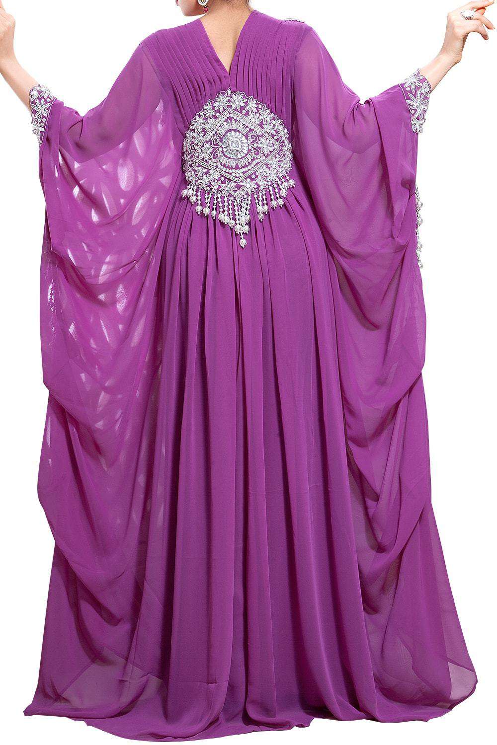 Classy Purple designer butterfly kaftan