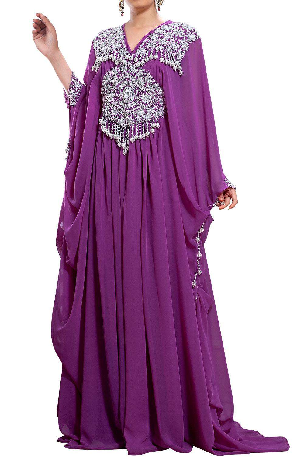 Classy Purple designer butterfly kaftan