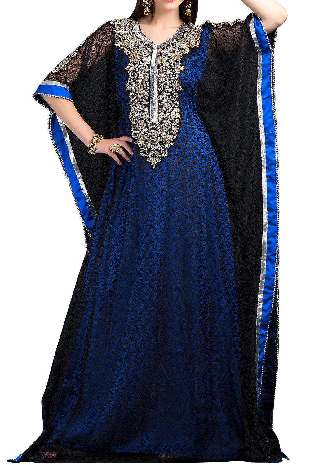 Black and Blue color Kaftan-Georgette Kaftan