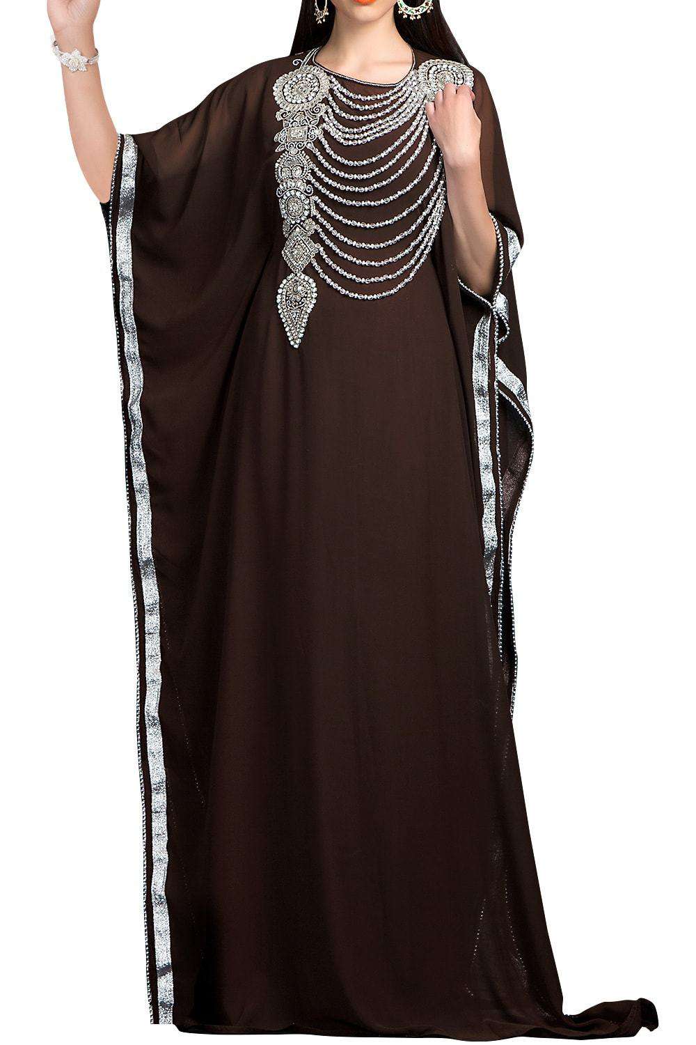 Brown color Kaftan-Georgette Kaftan