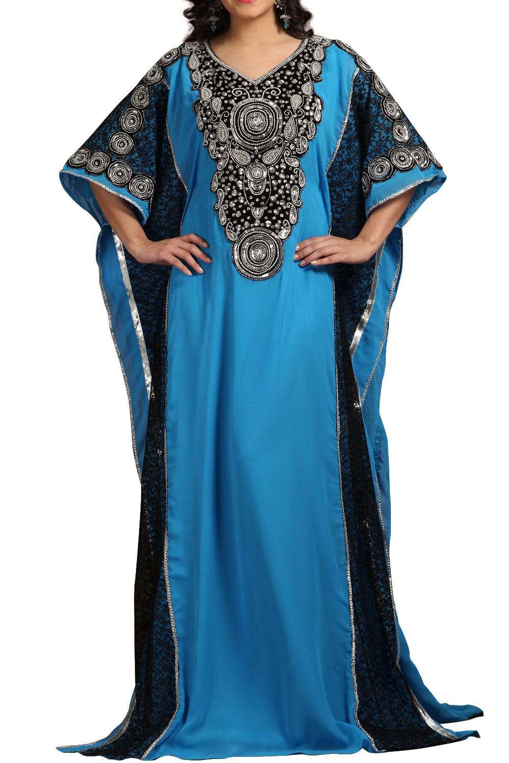 Blue Color Georgette Kaftan