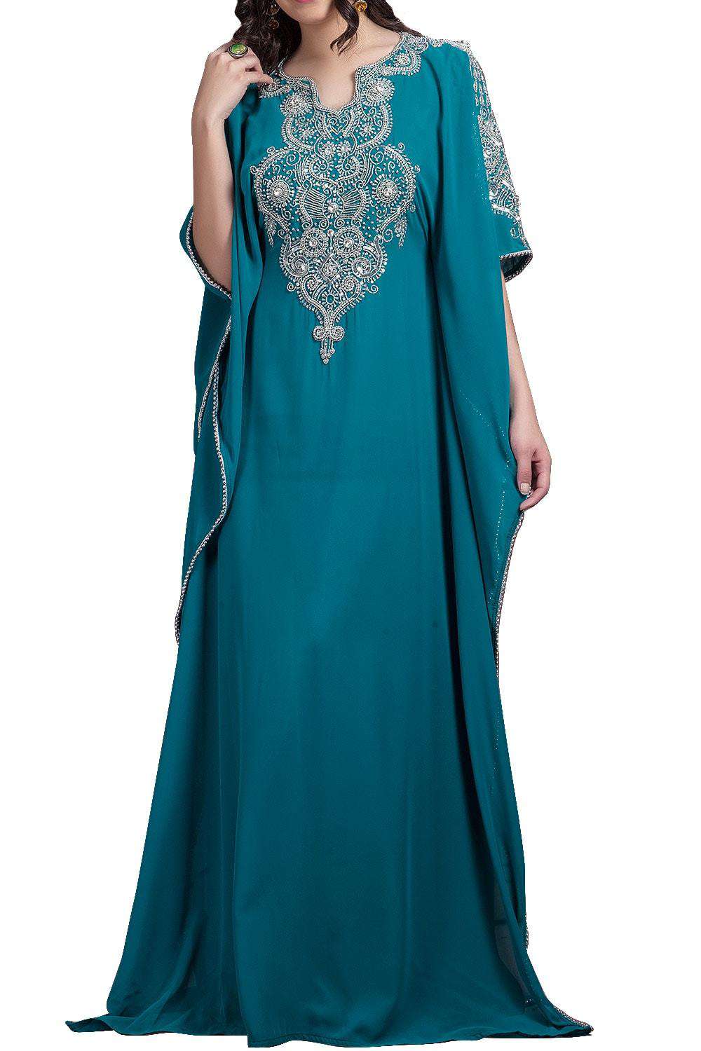 Party Wear Blue Color Georgette Farasha