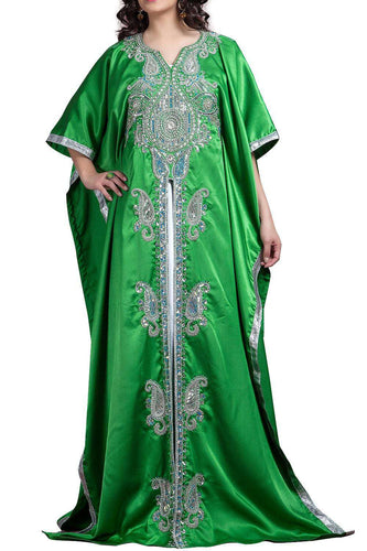 Islamic Stylish Green Color Kaftan