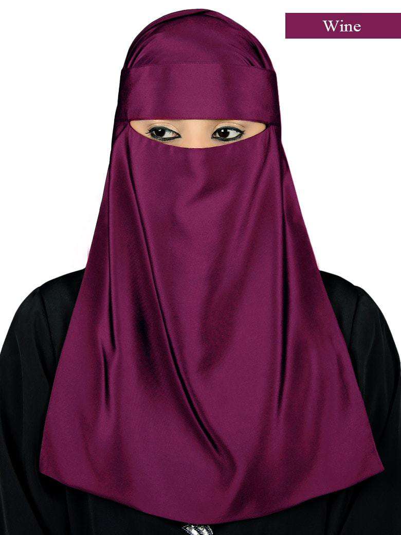 Lamah Niqab + Square Hijab + Head Band