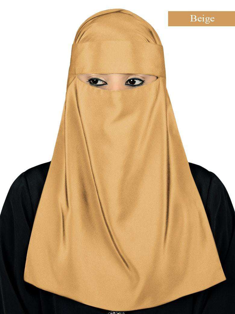 Lamah Niqab + Square Hijab + Head Band