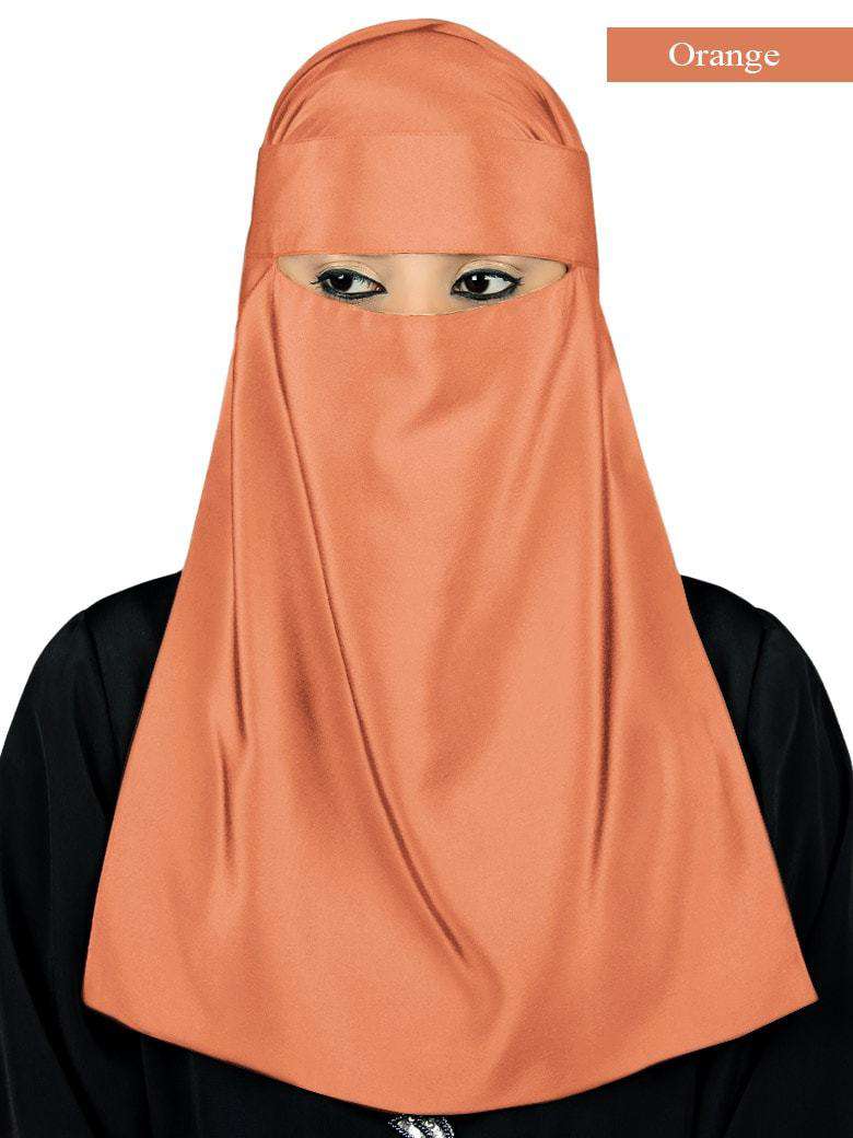 Lamah Niqab + Square Hijab + Head Band