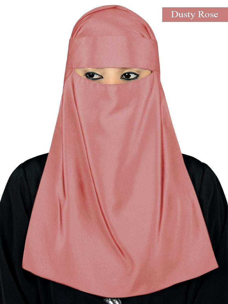 Lamah Niqab + Square Hijab + Head Band