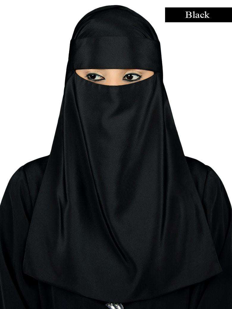 Lamah Niqab + Square Hijab + Head Band