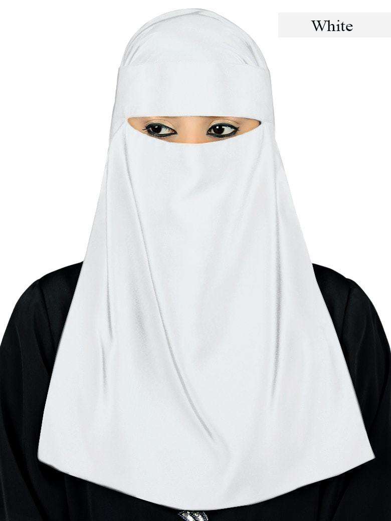 Lamah Niqab + Square Hijab + Head Band