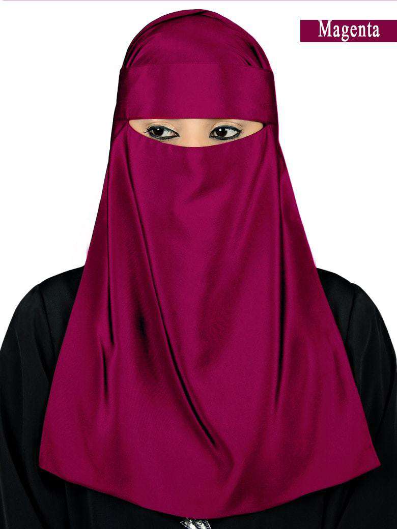 Lamah Niqab + Square Hijab + Head Band