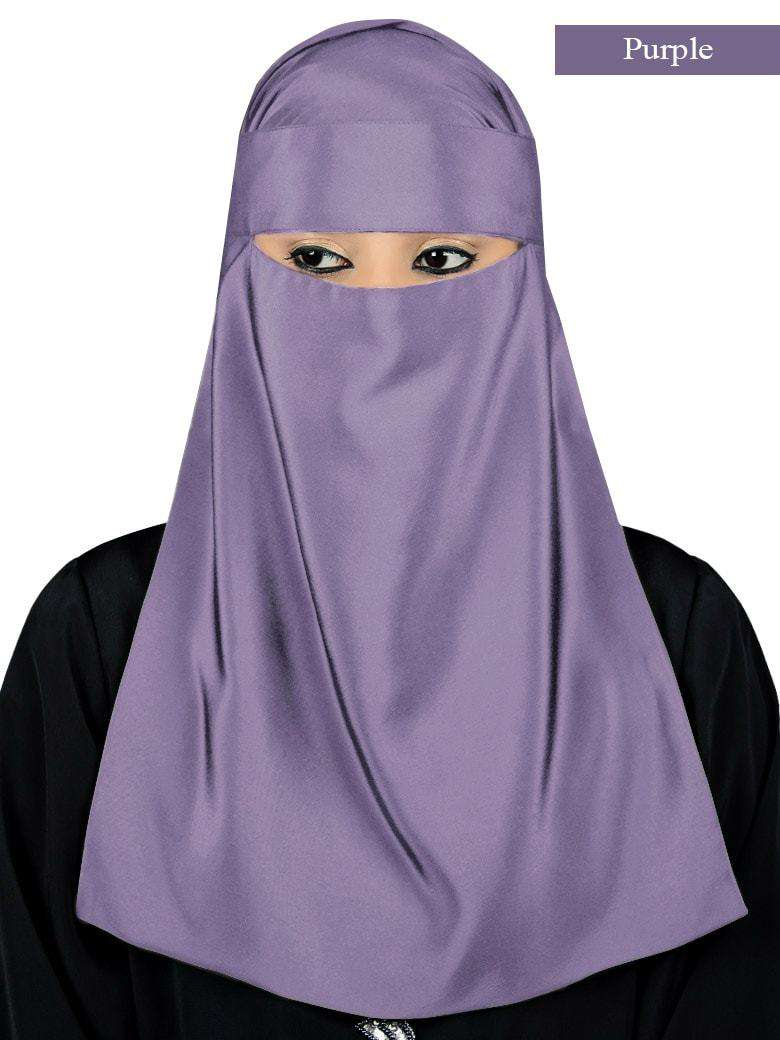 Lamah Niqab + Square Hijab + Head Band