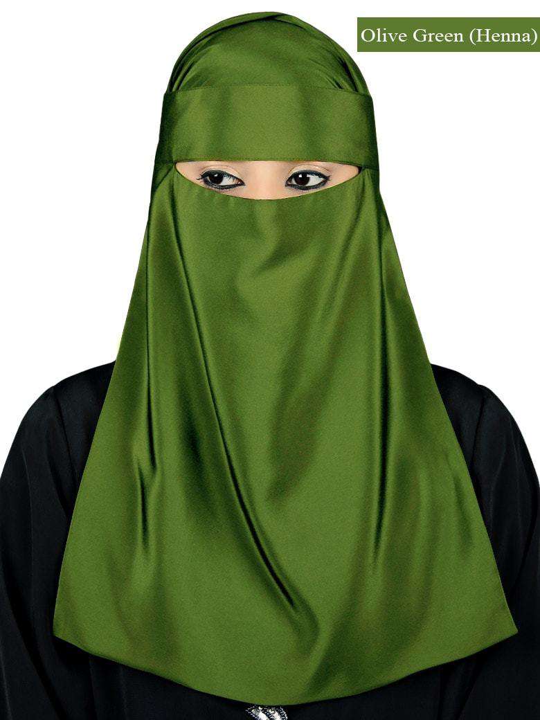 Lamah Niqab + Square Hijab + Head Band